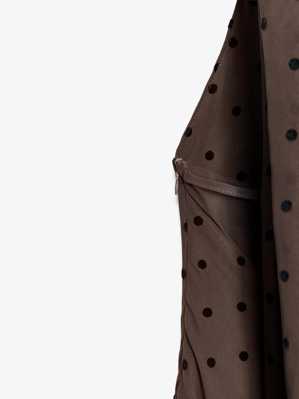 Zara Brown Polka-Dot Halter Maxi Dress w Scarf. M NWT - Picture 12 of 17